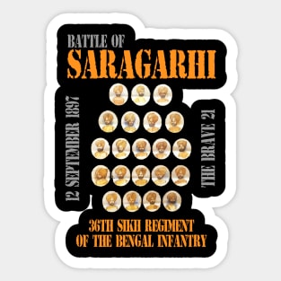 Battle of Saragarhi The Brave 21 Sticker